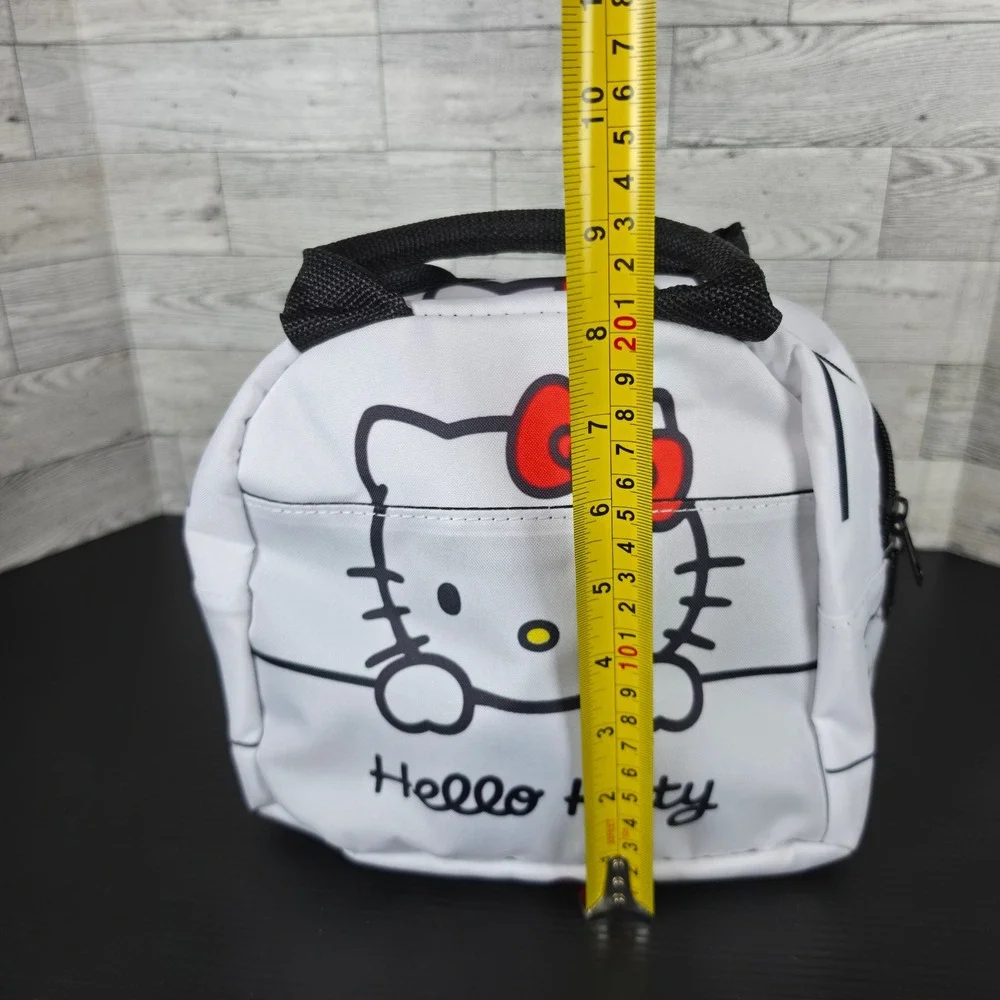 Hello Kitty Insulated Lunch Bag White Red Bow Sanrio Tote Cooler Handbag